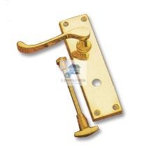 Brass Scroll Lever Bathroom Door Handles