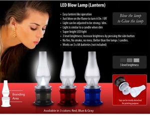 3 Step Light LED Blow Lamp