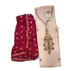 Ladies Embroidered Cotton Suit