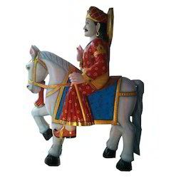 Marble Horse Man Statue