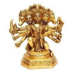Brass Panchmukhi Hanuma Statue
