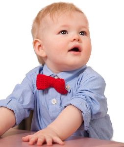Crochet baby bow tie