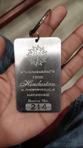 Stainless Steel Personalized Hotel Keychain