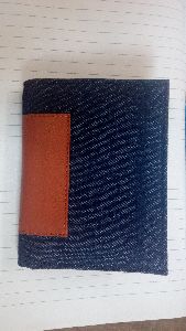 Leather and Denim Wallet