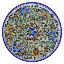 Ceramic blue pottery plate
