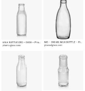 milk glass bottles