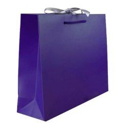 Purple paper shopping bag