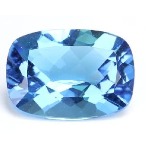 Cushion Cut Blue Topaz Gemstone