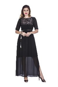 Polyester Embroidered Gown