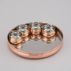 Copper Thali Set