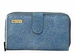 Heyzy Blue Dotted Clutch