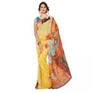 Digital Print Georgette Saree