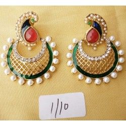 Multicolour Polki Earrings