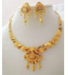 Trendy Ethnic Gold Plated Necklace Set