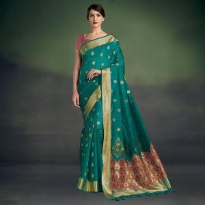 Cotton Blend Zari Saree