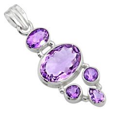 11.93cts natural pink amethyst 925 sterling silver pendant jewelry r16463