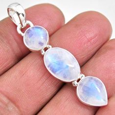 925 sterling silver 12.14cts natural rainbow moonstone pendant jewelry p92250