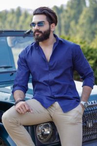 Royal Blue Organic Cotton Shirt