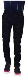 Ability Men's Stylish Checks Trouser - Black