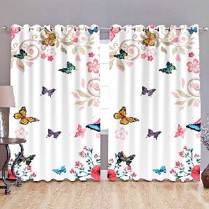 Indiancraft Decorative 3D Digital Beautiful Printed Curtains Soft Touch Polyester Fabric Single Curtain
