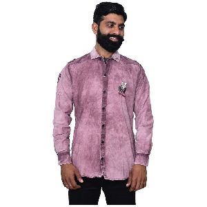 Men's Light & Dark Shaded Regular Fit Shirt - Light Pink