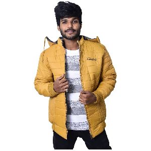 Men's Stylish Fashionable Parachute Jacket - Yellow