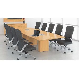 Wooden Rectangular Conference Room Table