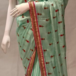 Silk Pista Green Saree