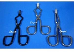 MILD STEEL CRUCIBLE TONGS, 200MM