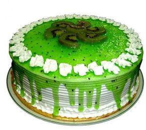 Appetizing Eggless Kiwi Cake