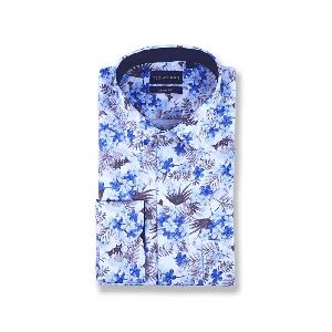 Blue Floral Printed Shirt