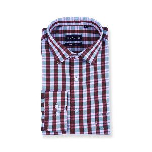 Red Bold Twill Checks Yarn Dyed Shirt