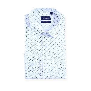 White Paisley Poplin Printed Shirt