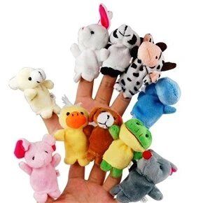 Set of 10 Animal Finger Puppet