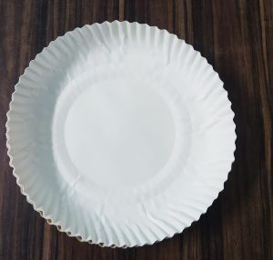 Wrinkle White & Color Paper Plates