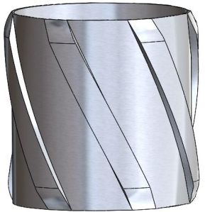 Aluminium Spiral Blade Solid Rigid Centralizer