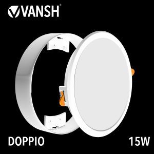 15W Doppio Recessed Cum Surface Panel