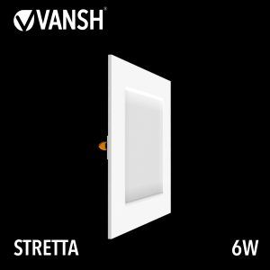 6W Stretta Square Shape Ultra Slim Recessed Panel