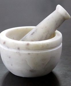 White Marble Mortar and Pestle