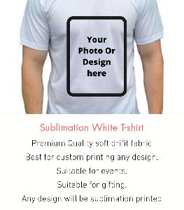 customised sublimation white polyester t shirt