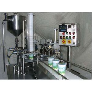 Stainless Steel Curd Cup Filling Machine