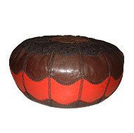 Round Leather Floor Cushions