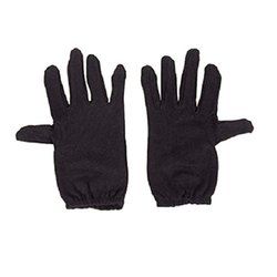 Unisex Black Cotton Hand Gloves