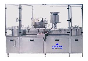 Automatic Injectable Liquid Filling Machine with Rubber Stoppering Unit