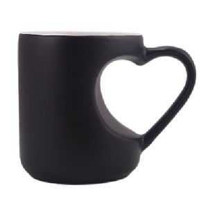 Sublimation Magic Mug Heart Cut Handle