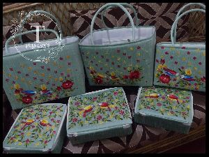 Embroidered Boxes and Baskets