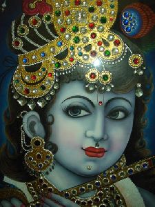 Laddu Gopal Tanjore Painting