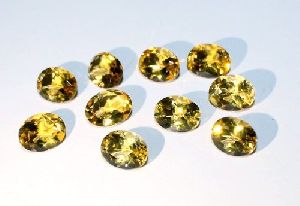 Oval Natural Citrine Gemstones Flawless Top quality