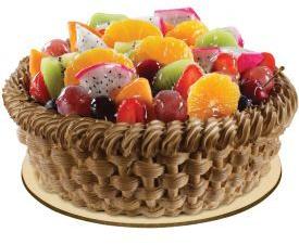 Fondant Chocolate Fruit Cake