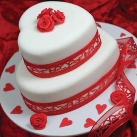 Valentine Heart Shaped Cake